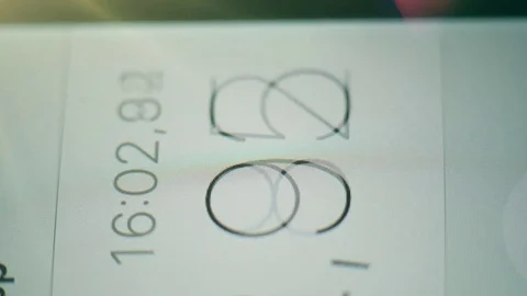 Stopwatch Digits on the Screen Stock Footage 71449266