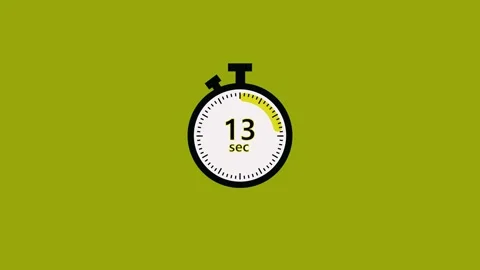 Stopwatch displaying zero seconds on yellow. Minimalist stopwatch for timin.. Stock Footage 337568228
