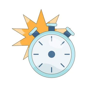 Stopwatch with explosion Illustration