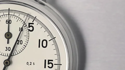 Stopwatch face close up Stock Footage 1016752