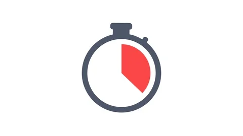 Stopwatch flat animation icon design moving arrows on white background. Stock Footage 128919637