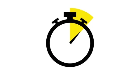 Stopwatch flat animation icon design moving arrows on white background. Stock Footage 151537375