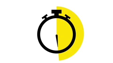 Stopwatch flat animation icon design moving arrows on white background. Видео 151541648
