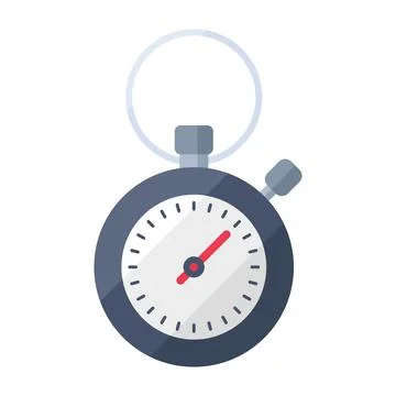 Stopwatch flat clipart vector illustration 스톡 일러스트
