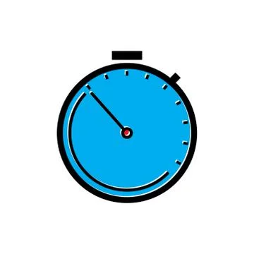 Stopwatch flat icon. Design template vector Stock Illustration