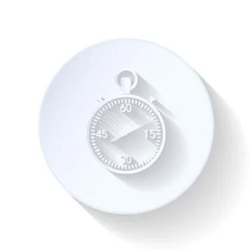 Stopwatch flat icon Stock Illustration