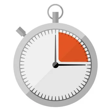 Stopwatch flat icon Stock Illustration