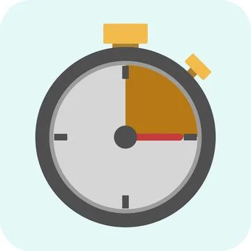 Stopwatch flat icon. Stock Illustration