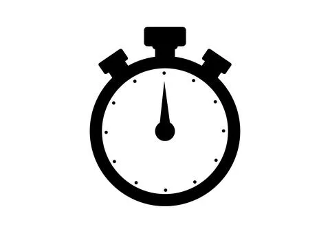 Stopwatch in flat style isolated on white background vector illustration 스톡 일러스트