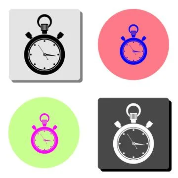 Stopwatch. flat vector icon Stock Illustration
