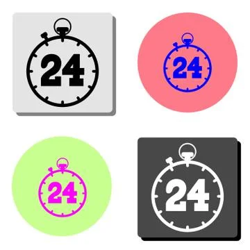 Stopwatch. flat vector icon Stock Illustration