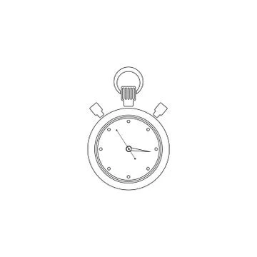 Stopwatch. flat vector icon Stock Illustration