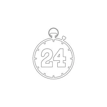Stopwatch. flat vector icon Stock Illustration