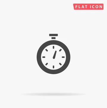Stopwatch flat vector icon イラスト素材