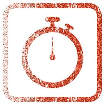 Stopwatch Framed Textured Icon Stock Illustration