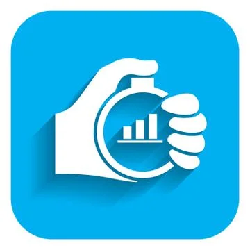 Stopwatch with graph 스톡 일러스트