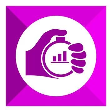 Stopwatch with graph Stock Illustration