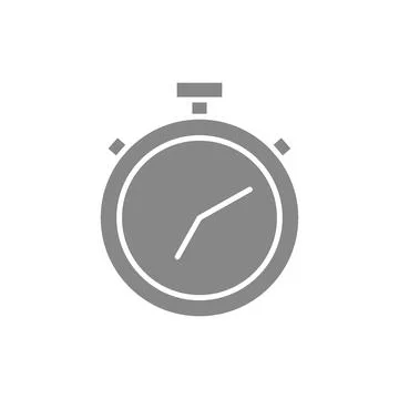 Stopwatch gray icon. Timer for board game symbol Stock Illustration