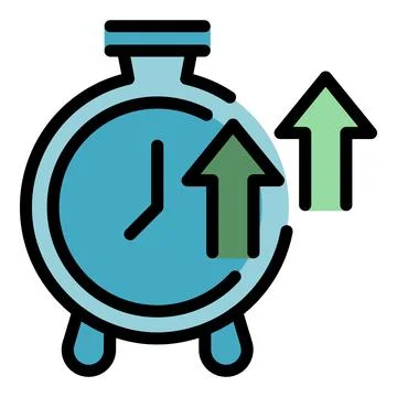 Stopwatch growth icon vector flat Ilustração Stock