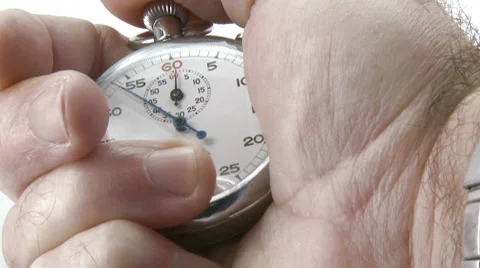 Stopwatch in hand counting the time Stock Footage 8835739
