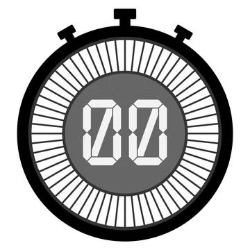 Stopwatch icon. 0 seconds on white background イラスト素材