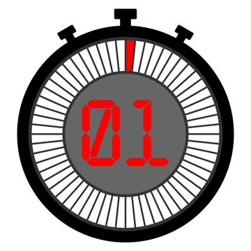 Stopwatch icon. 1 seconds. red. icon イラスト素材