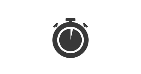 Stopwatch icon animation. Countdown time video Stock Footage 141600070