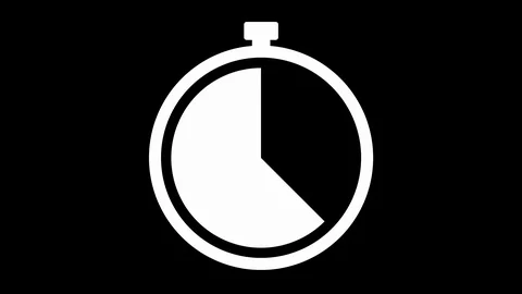 Stopwatch icon animation. 스톡 동영상 122666044