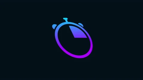 Stopwatch icon animation. gradient color Stock Footage 169999653