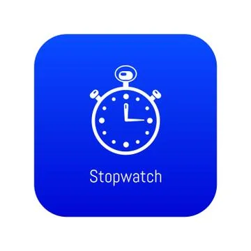 Stopwatch icon blue Illustrazione stock