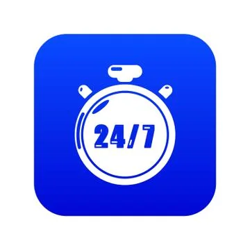 Stopwatch icon blue vector Illustrazione stock