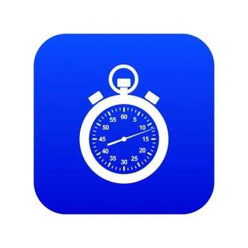 Stopwatch icon blue vector Illustrazione stock