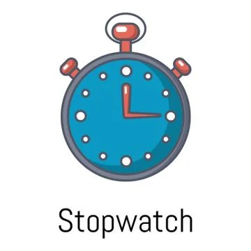 Stopwatch icon, cartoon style Illustrazione stock