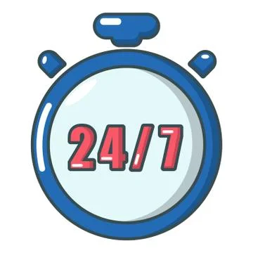 Stopwatch icon, cartoon style Illustrazione stock