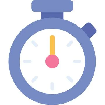 Stopwatch icon clock vector timer flat isolated Illustrazione stock