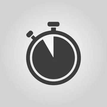 The stopwatch icon. Countdown symbol. Flat Stock Illustration