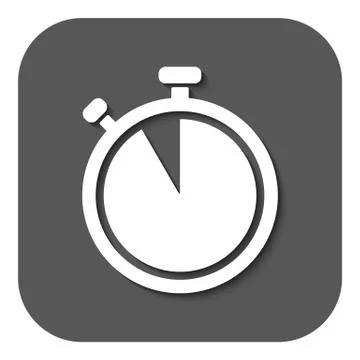 The stopwatch icon. Countdown symbol. Flat Stock Illustration