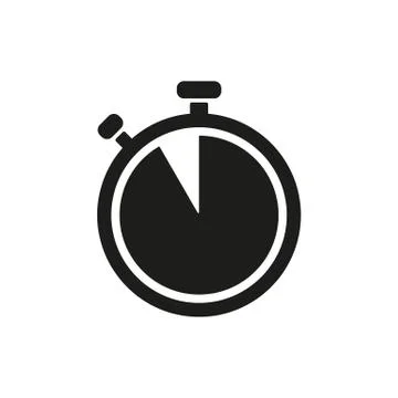 The stopwatch icon. Countdown symbol. Flat Stock Illustration