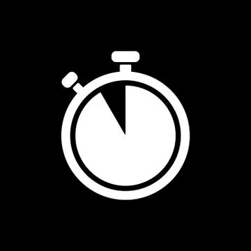 The stopwatch icon. Countdown symbol. Flat Illustrazione stock