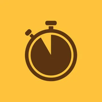 The stopwatch icon. Countdown symbol. Flat Illustrazione stock