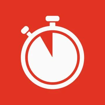 The stopwatch icon. Countdown symbol. Flat イラスト素材