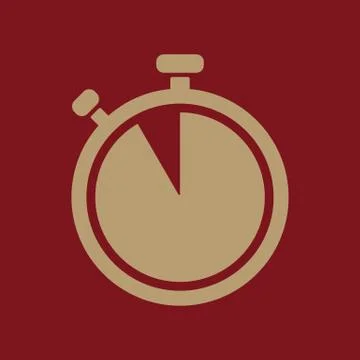 The stopwatch icon. Countdown symbol. Flat イラスト素材