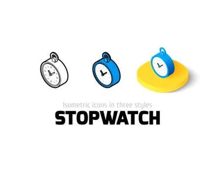Stopwatch icon in different style Stock Illustration