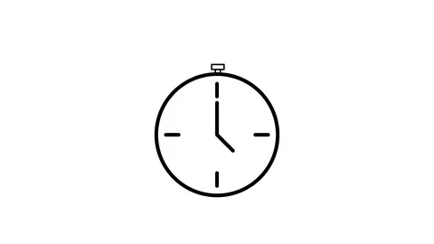 Stopwatch icon displayed on a black background, symbolizing time measuremen.. Stock Footage 333607314