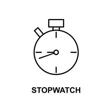 Stopwatch icon. Element of measuring instruments icon with name for mobile Stock Illustration