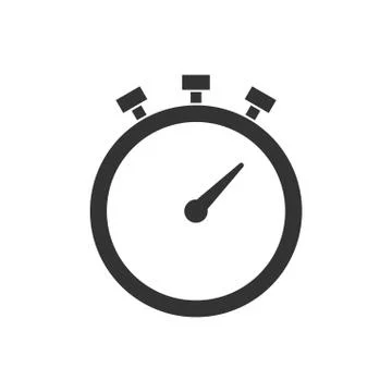Stopwatch icon flat Illustrazione stock