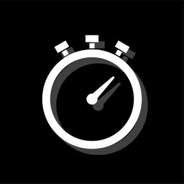 Stopwatch icon flat Illustrazione stock