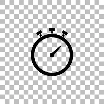 Stopwatch icon flat Illustrazione stock