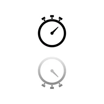 Stopwatch icon flat Illustrazione stock