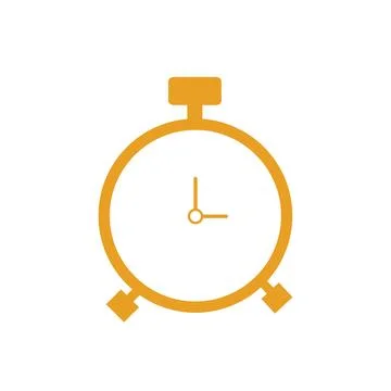 Stopwatch icon in flat style with background. Stock Illustration